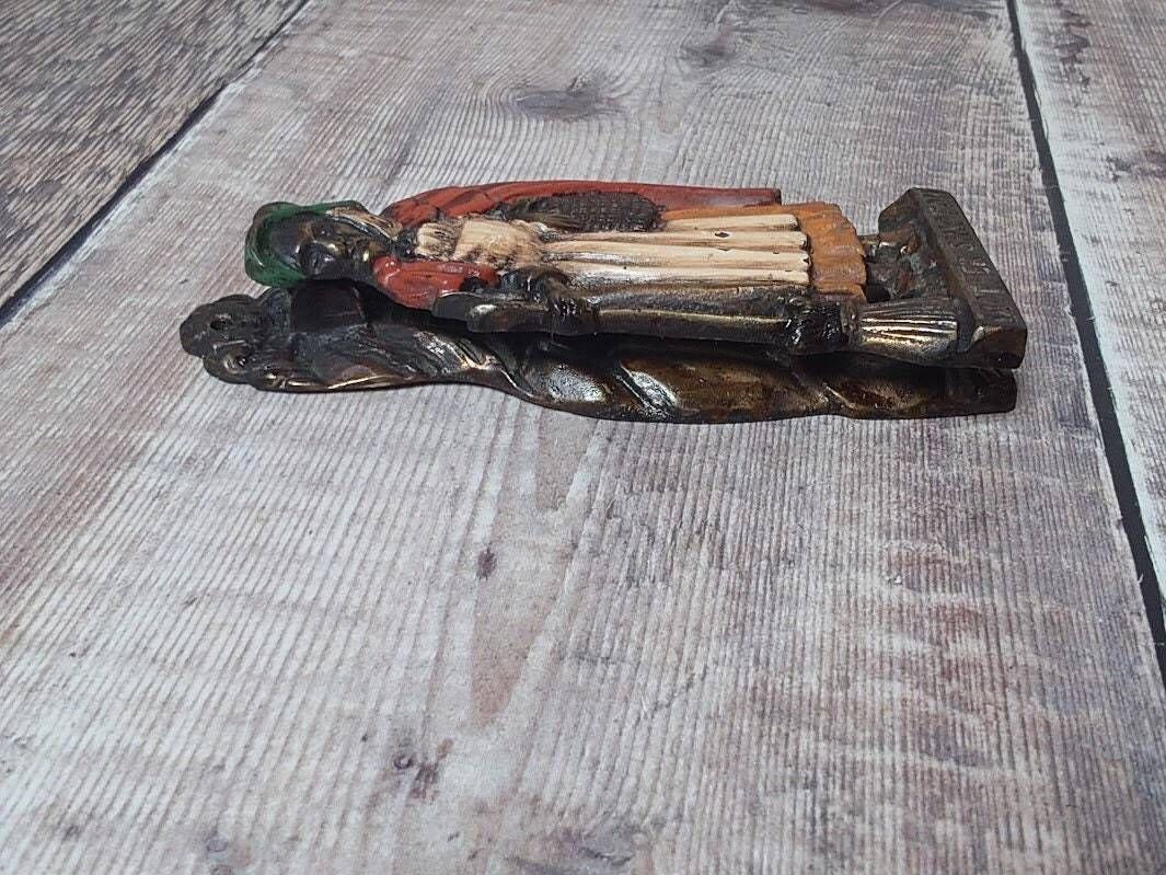 Mother Shipton Painted Brass Door Knocker, Heavy Collectible Brass Door Knocker, Witch Door Knocker photo Home Fixtures