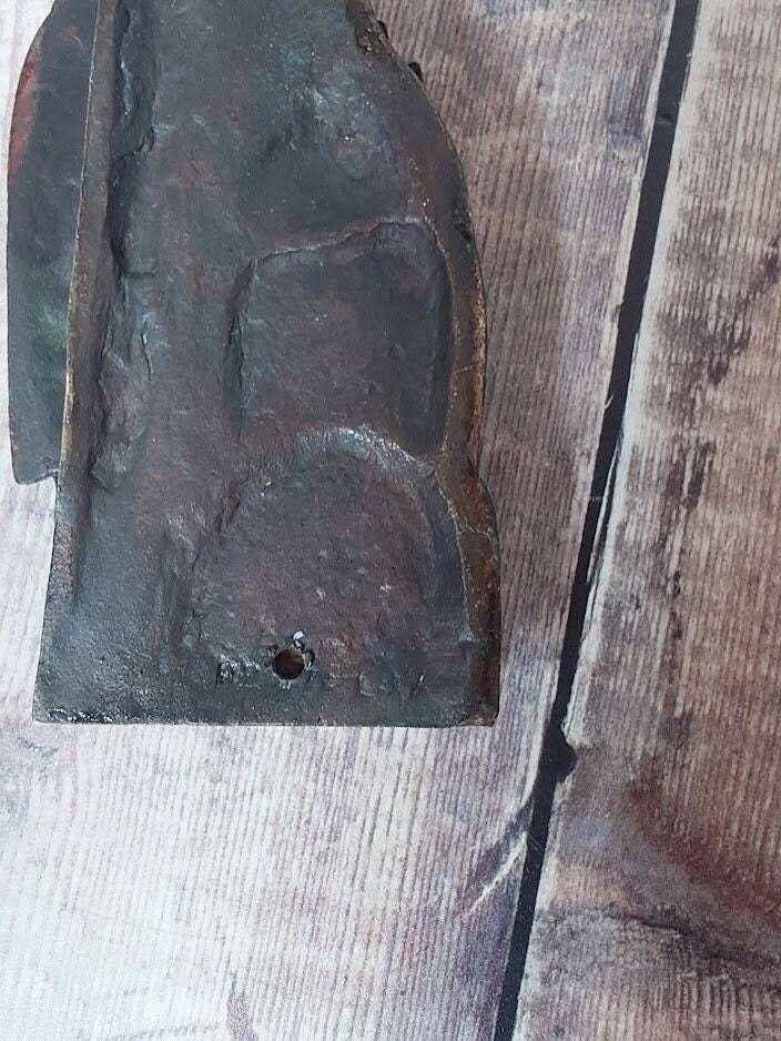 photo furniture Mother Shipton Painted Brass Door Knocker, Heavy Collectible Brass Door Knocker, Witch Door Knocker