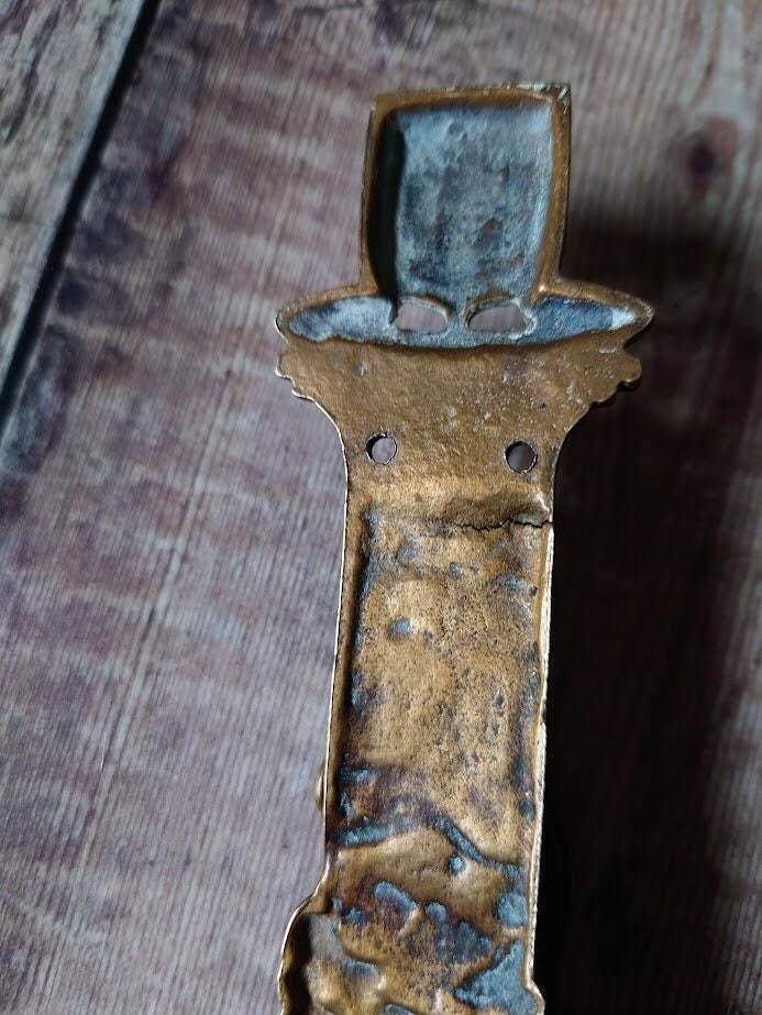 photo for sale Lincoln Imp Decorative Small Brass Door Knocker, Small Brass Lincoln Cathedral Door Knocker