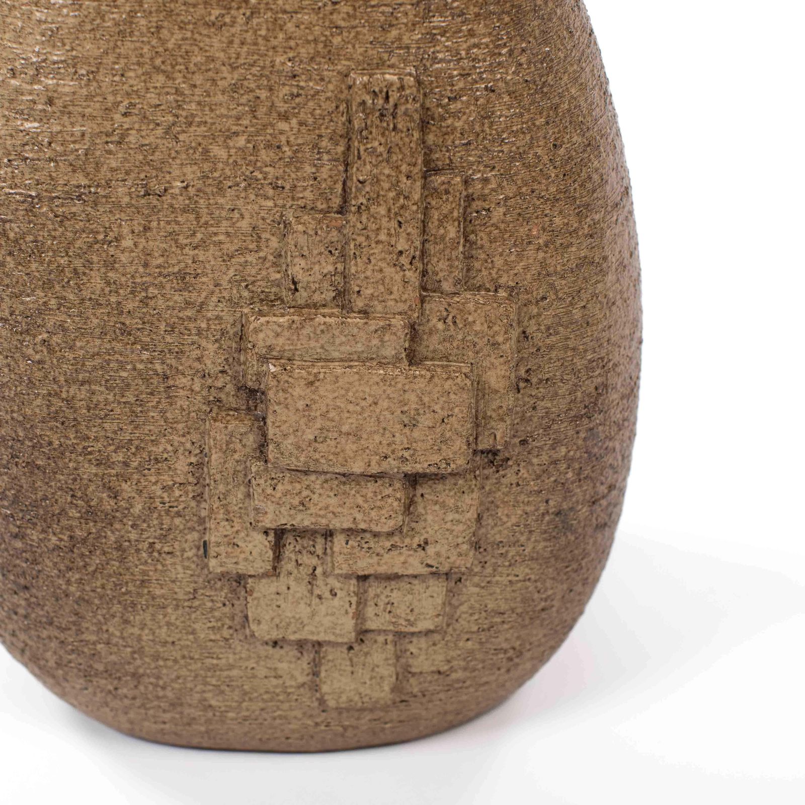 2751.0 French Mid Century Ceramic Vase With Geometric Decoration By G. Masarra, 1950s photo