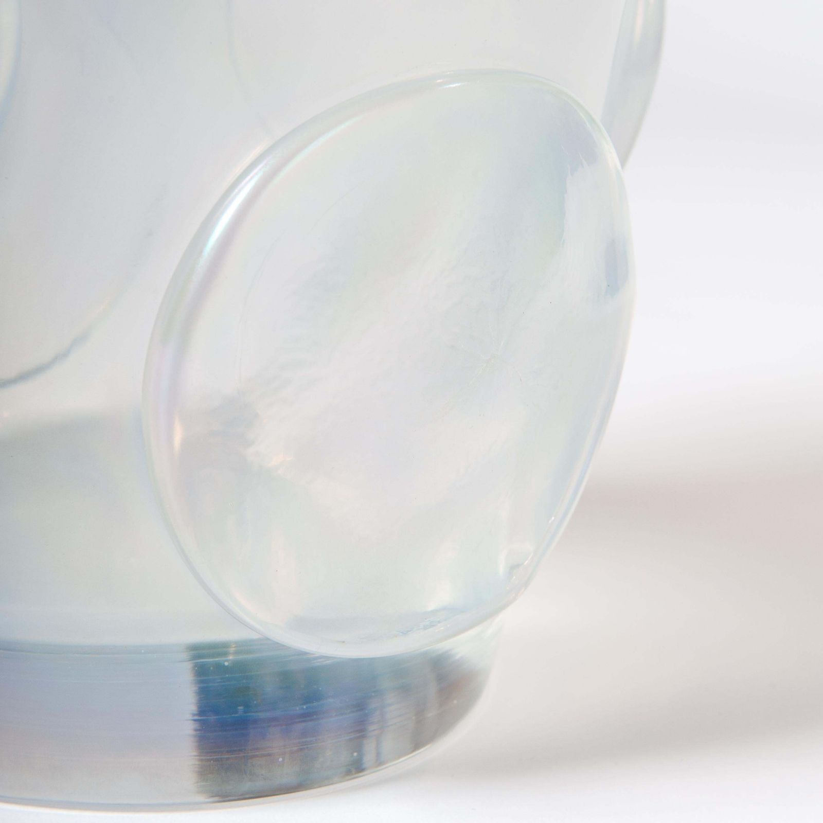 Modern Italian Opalescent Murano Glass Vase With Applications By Pino Signoretto photo Home Decor