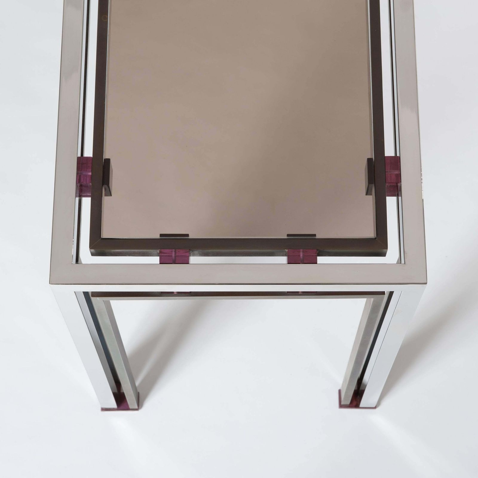 photo furniture Mid Century Italian Chrome   Bronze   Bakelite Console Table By Romeo Rega 1970s