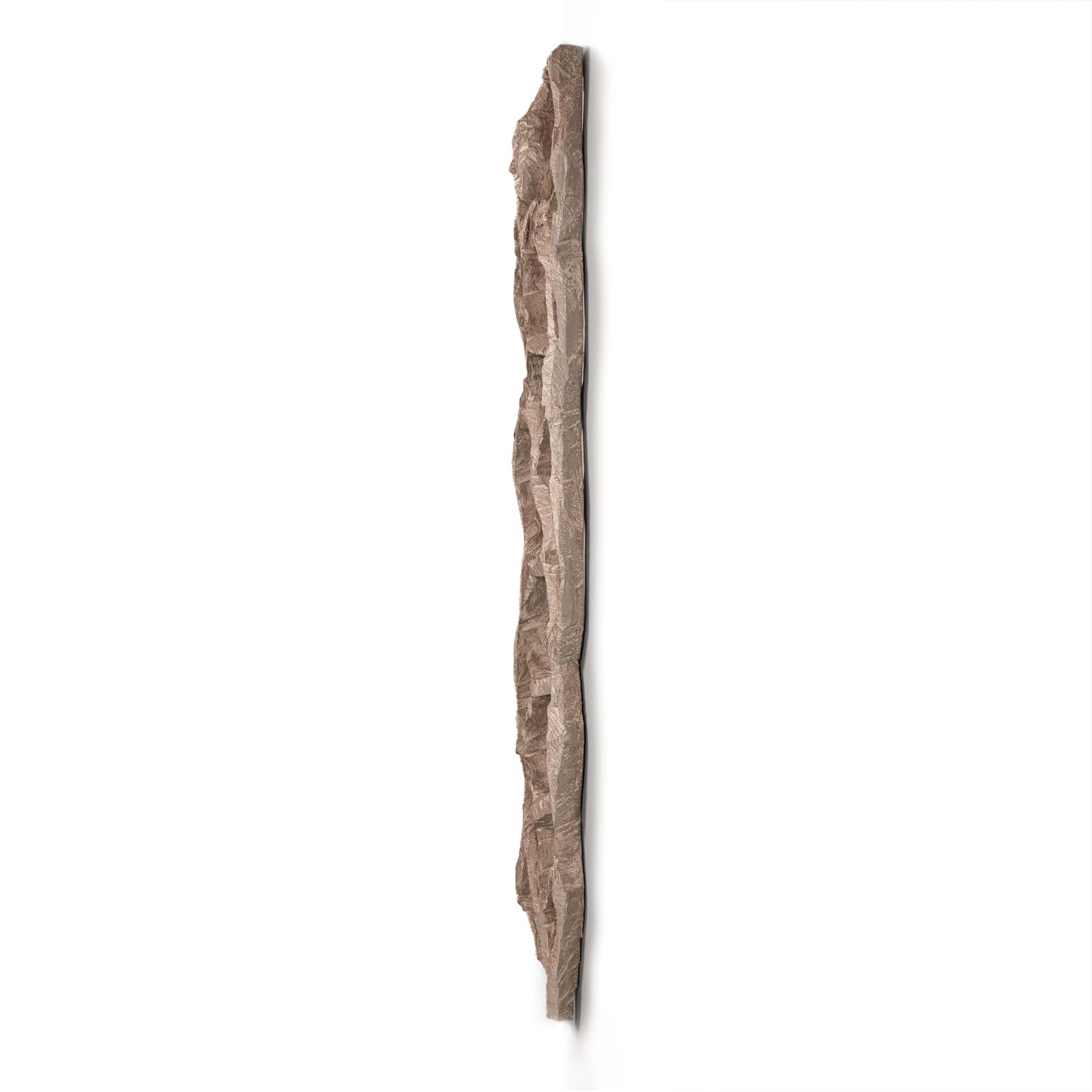 Tall Abstract Wooden Wall Mounted Sandy White Sculpture By Christofer Kochs 2019 photo Art