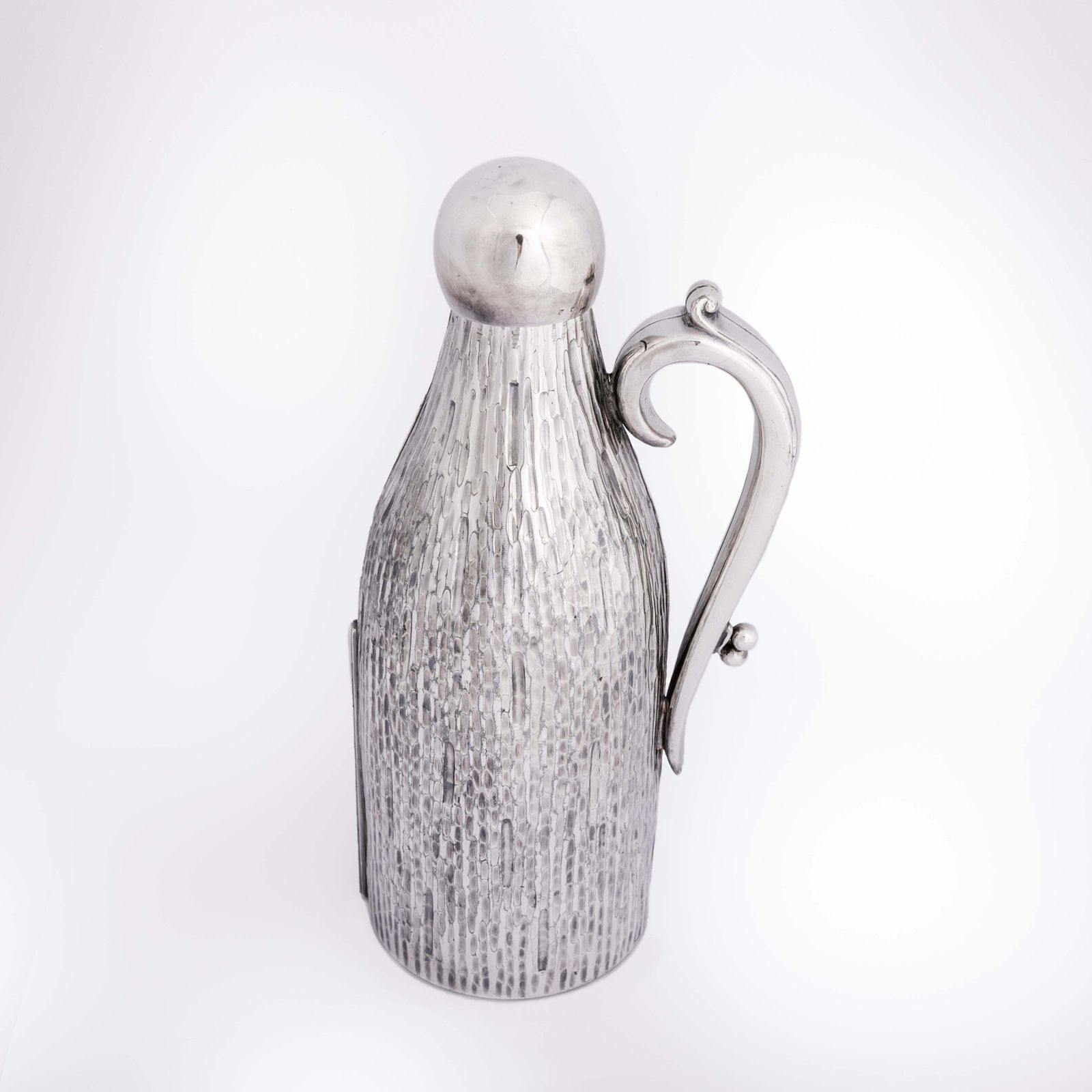 English Art Déco Wine Bottle Coat In Pure Silver England 1920s, Stamped photo furniture