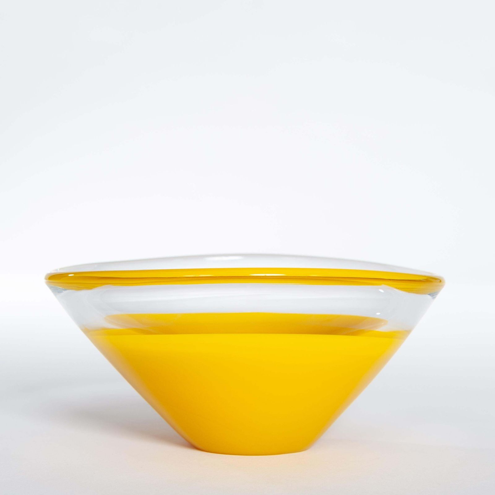 Unique Modern, Yellow Colored Italian Murano Glass Bowl Signed By Hand Salviati photo Home Decor