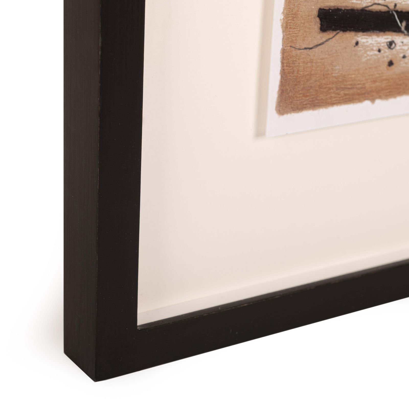Pair Of Abstract Collages Brown Black Monogrammed And Dated Norbert Krabbe, 1997 photo vintage