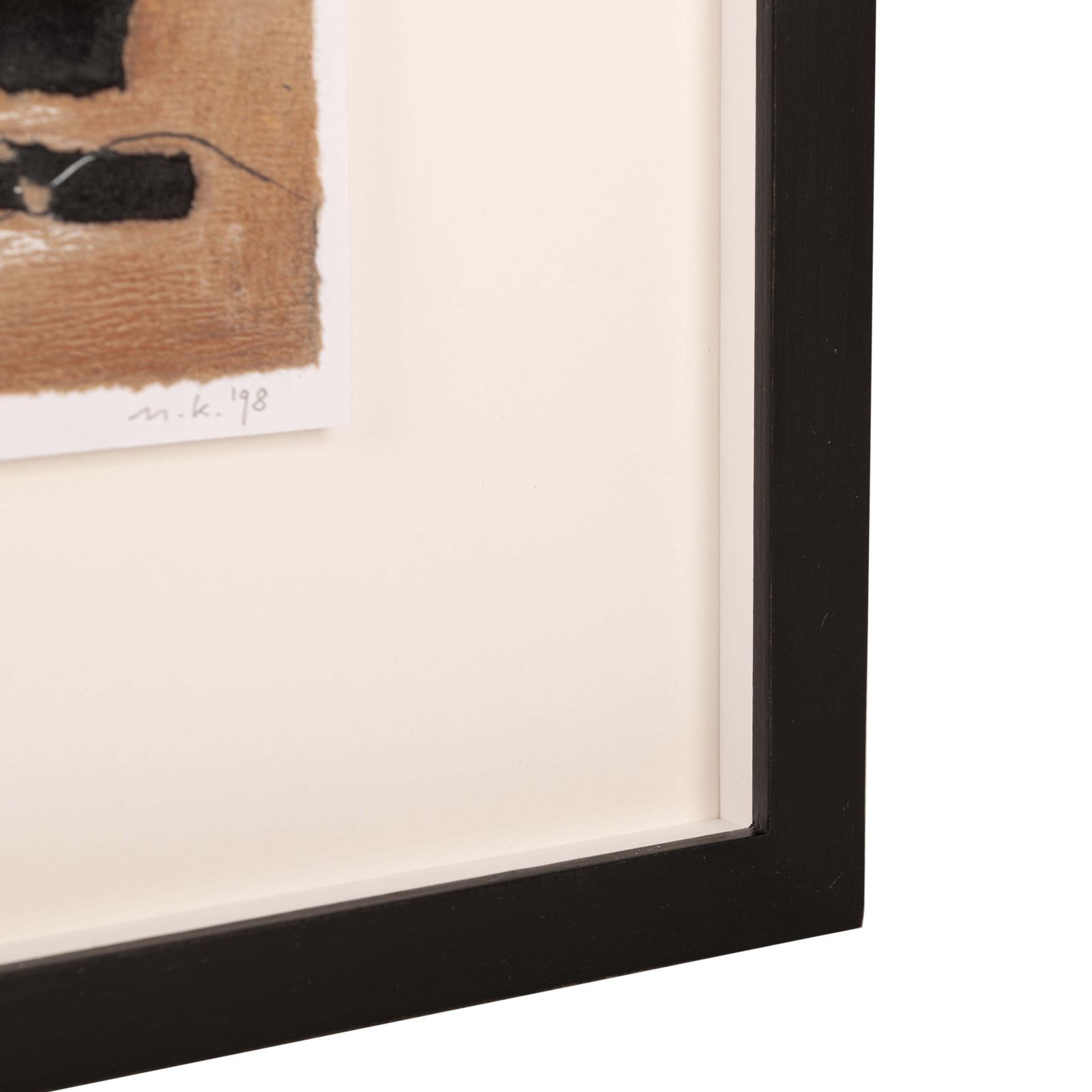 photo furniture Pair Of Abstract Collages Brown Black Monogrammed And Dated Norbert Krabbe, 1997