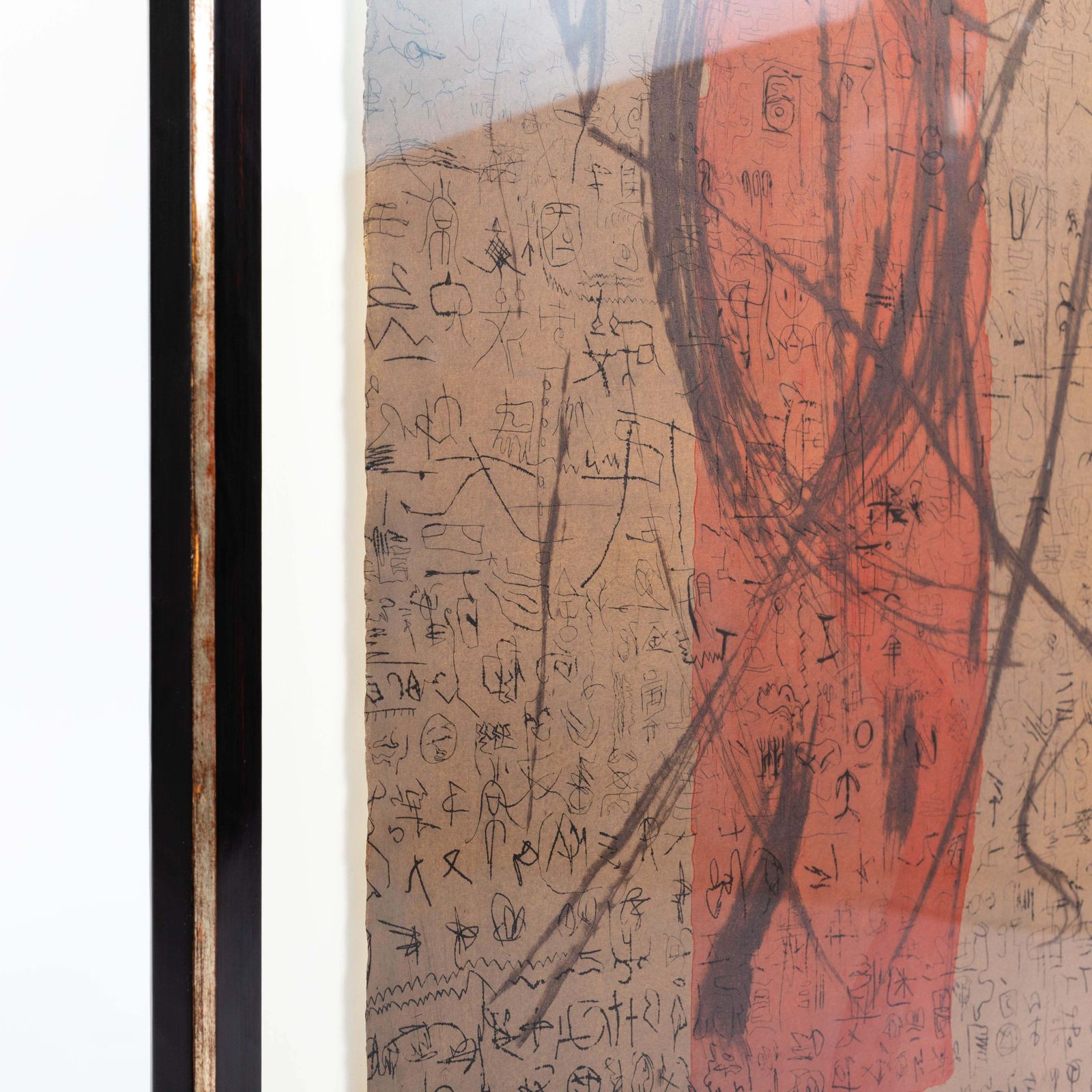 Abstract Painting Beige Brown Orange By The Leipzig Painter W. Biedermann 1987 photo Art