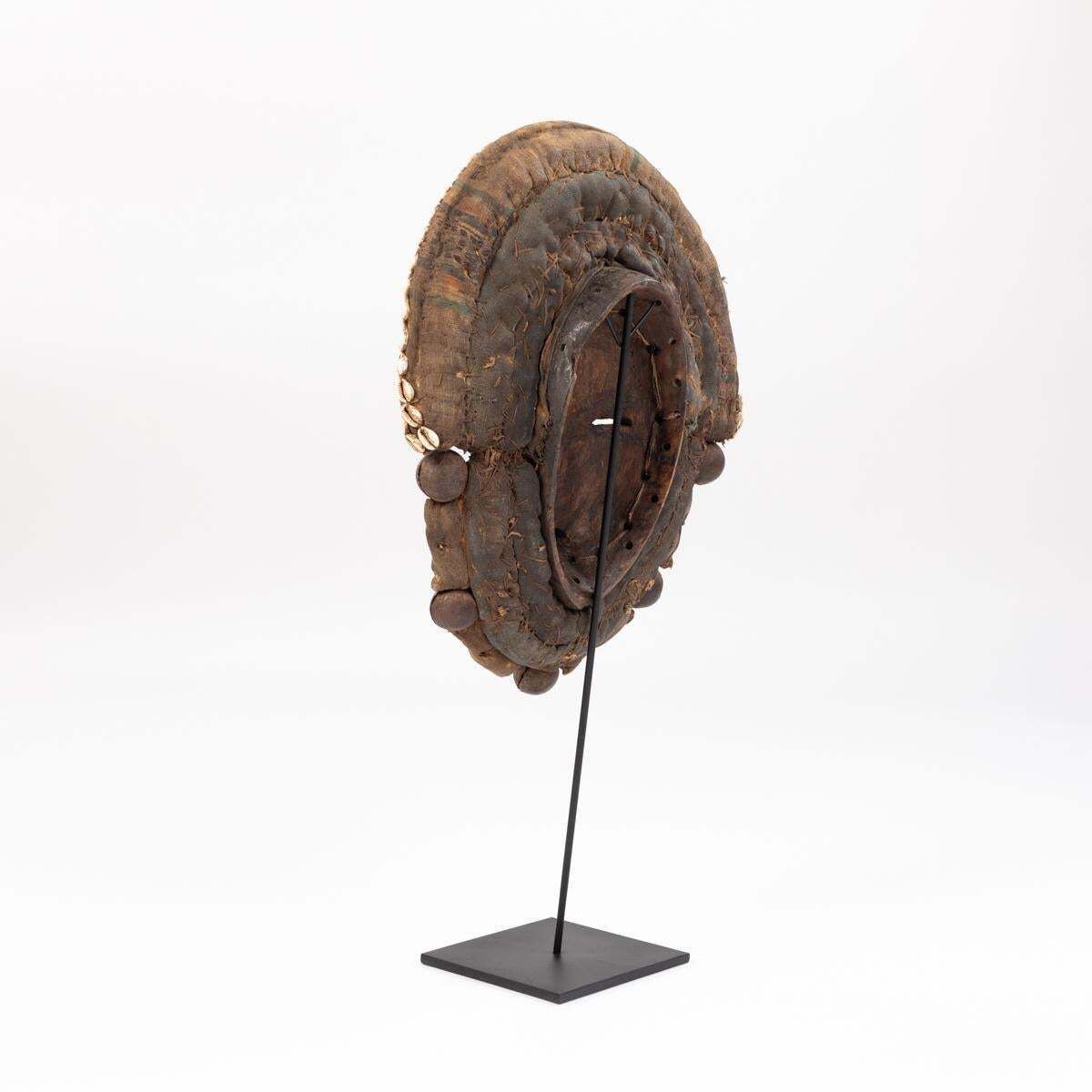 African Dan Yakuba Guard Mask Small Shells And Bells From The Ivory Coast 1970s photo vinterior