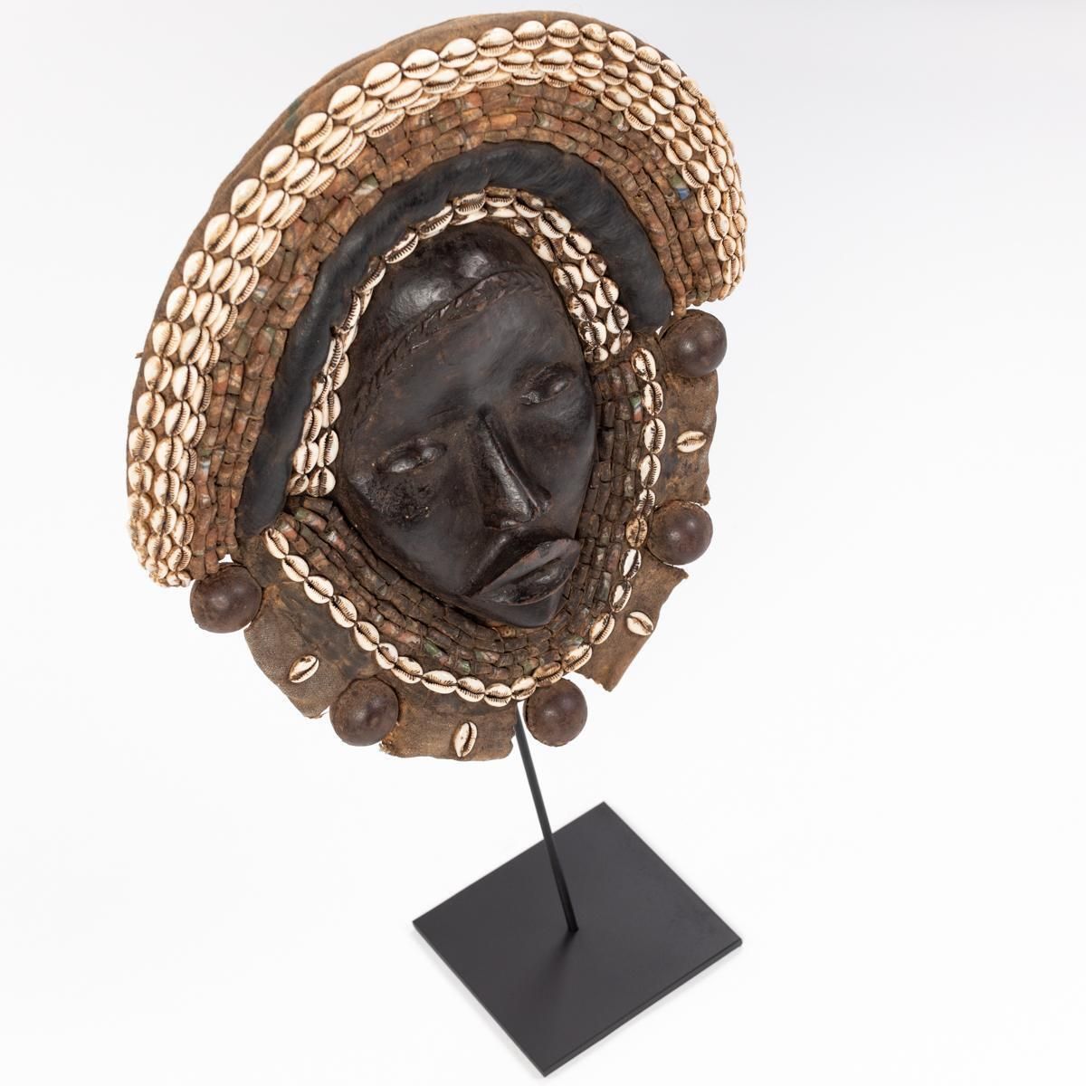 photo furniture African Dan Yakuba Guard Mask Small Shells And Bells From The Ivory Coast 1970s