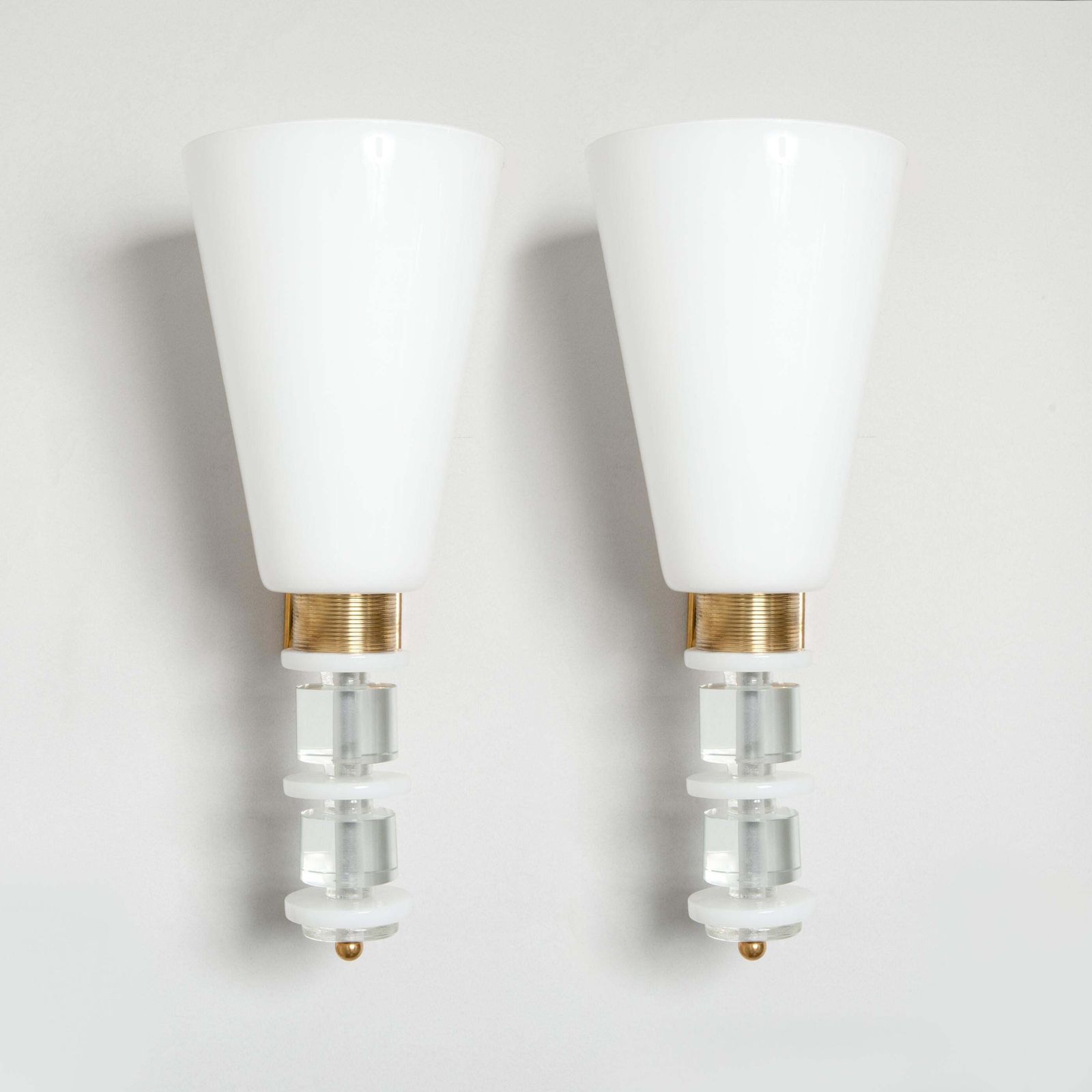 Gracile Italian Mid Century Clear Murano Glass Floor Lamp, 1960s photo Lighting