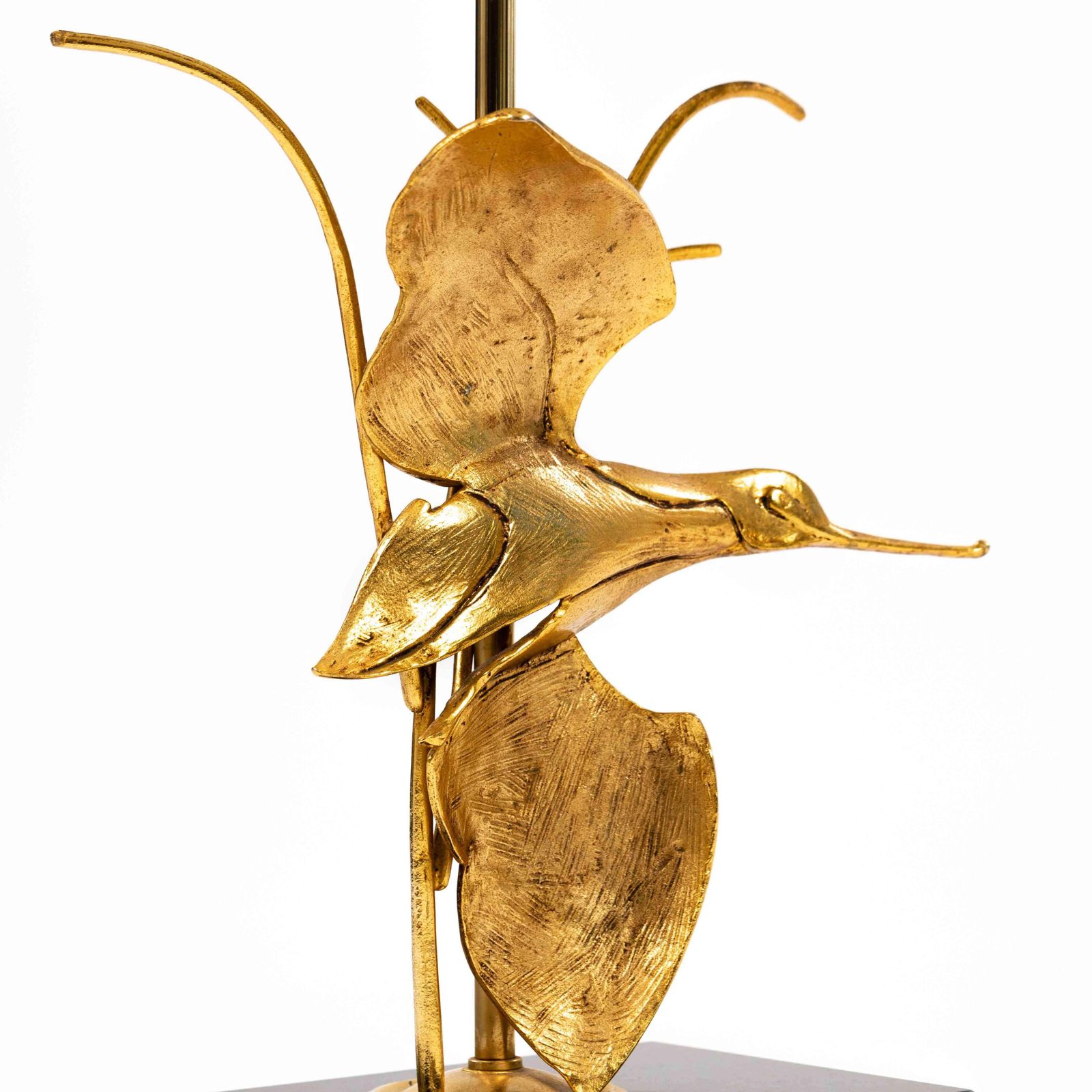 2751.0 Italian Midcentury Gilded Brass Bird Table Lamp By Gm Italia 1950s photo