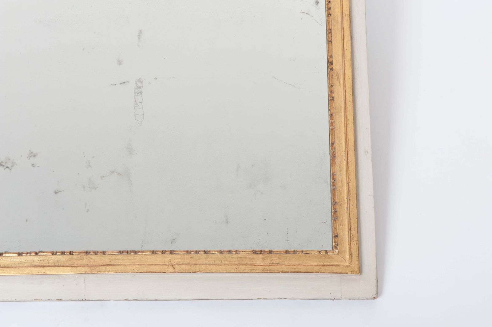 French 18th Century Classicistical Directoire Trumeau/Mirror In White/Gold Paint photo 2751.0