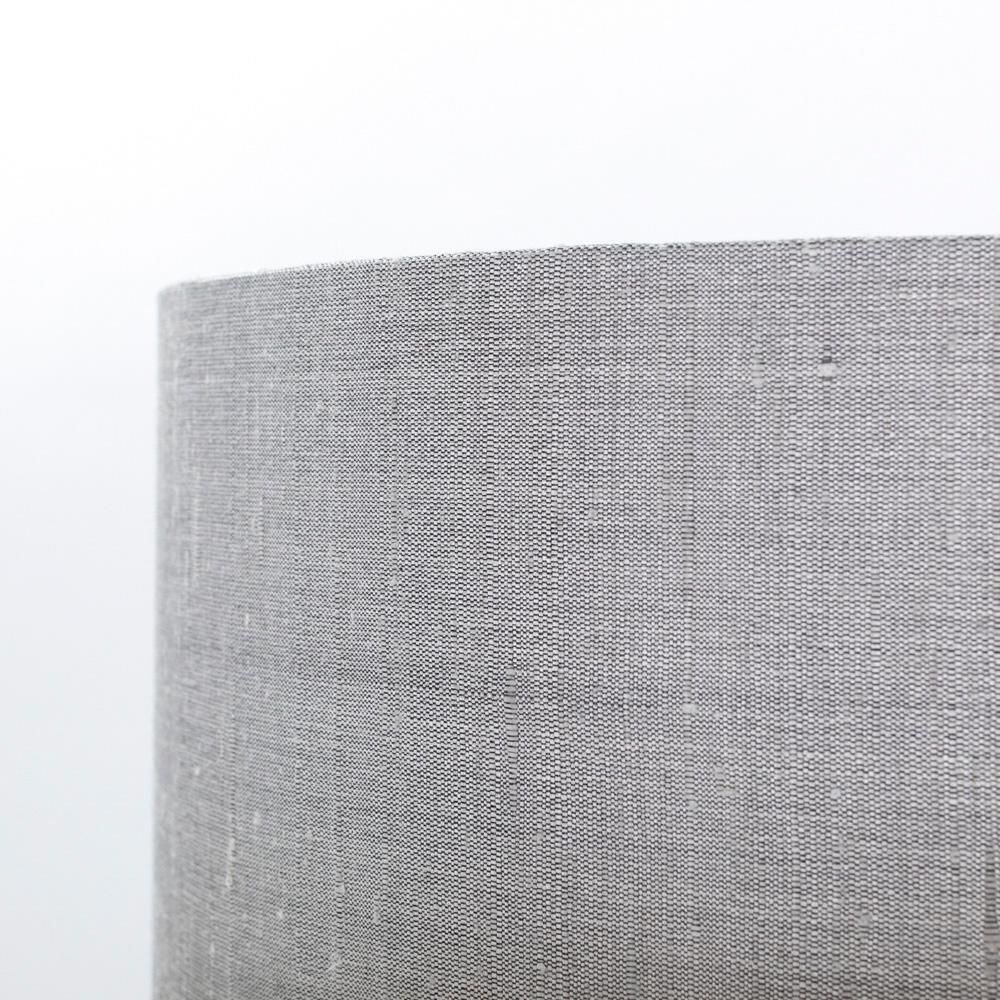 Mid Century French Clear Acylic Glass Table Lamp Grey Colored Silk Shade 1960s photo buy