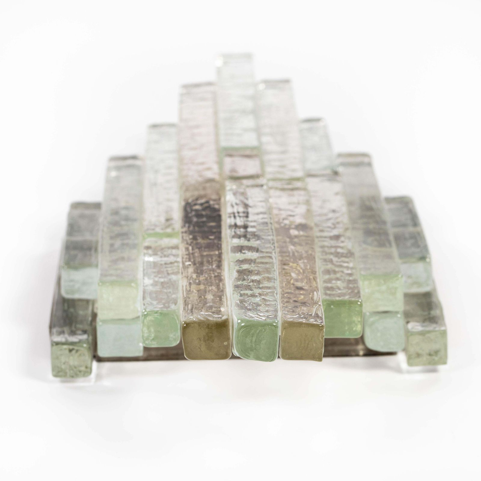Set Of 3 Clear Murano Glass Wall Sconces By Albano Poli Italy For Poliarte 1960s photo Lighting