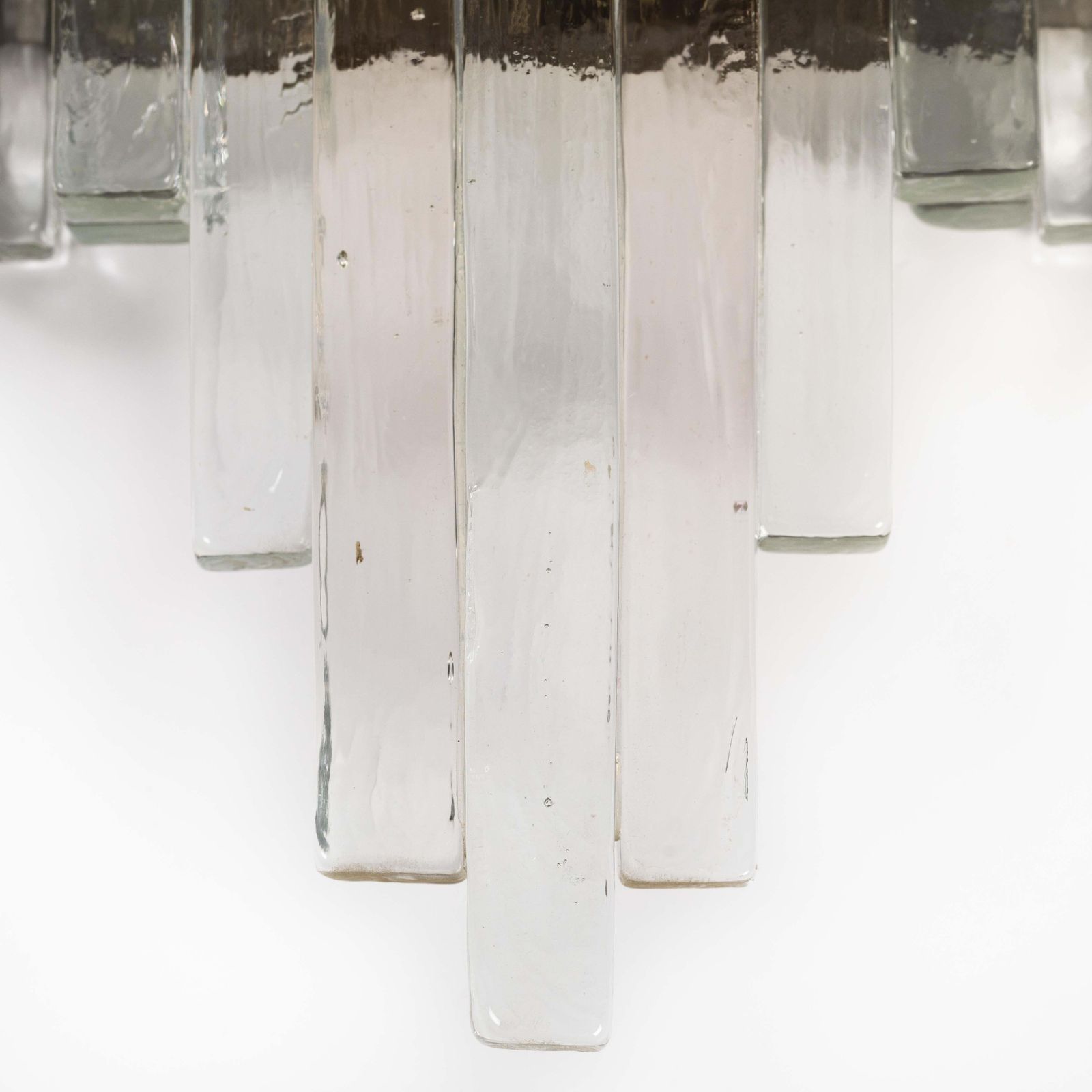 Set Of 3 Clear Murano Glass Wall Sconces By Albano Poli Italy For Poliarte 1960s photo vinterior