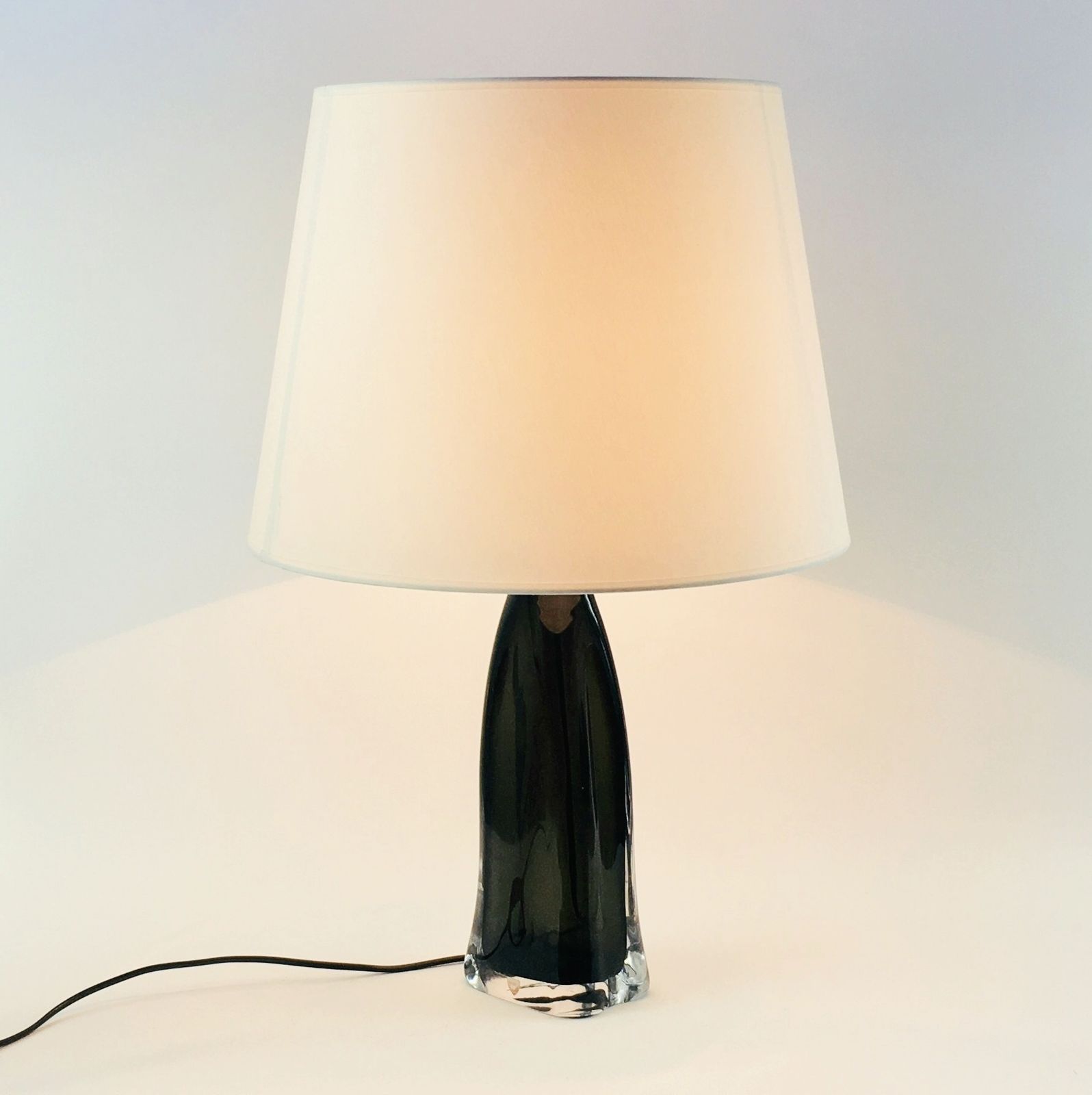 Mid Century Scandinavian Green Glass & Brass Table Lamp By Carl Fagerlund For Orrefors, Model Rd 1323, Sweden, 1960s photo buy