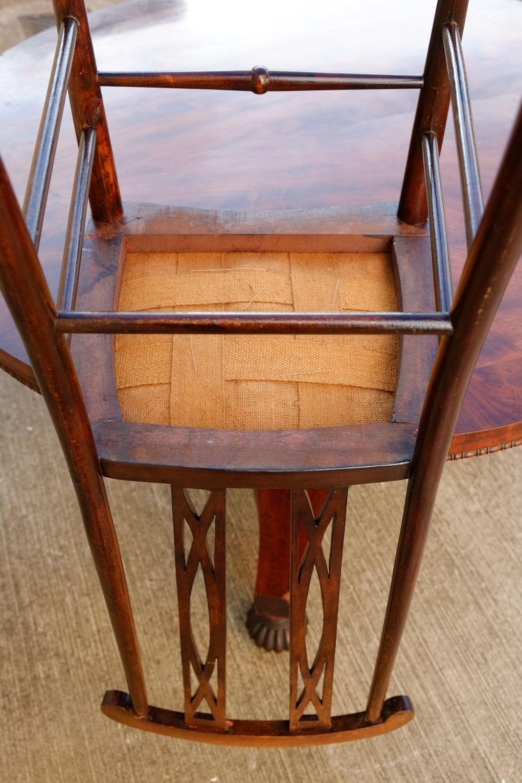 272.0 Exceptional English Inlaid Mahogany Arts & Crafts Side Chair Bedroom Chair photo