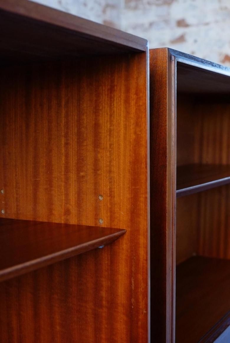 Mid Century Modern Sliding Glass Door Bookcase Cabinet Robert Heritage photo 200.0