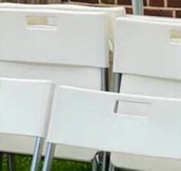 10x White Plastic 'Folding' Chairs photo furniture