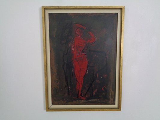 After Marino Marini, Dancer, 1960s, Artwork On Wood