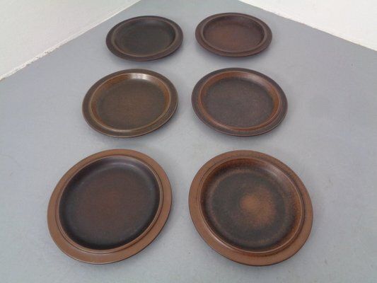 Large Russian Plates By Ulla Procope For Arabia, Set Of 6, Finland, 1960s , Set Of 6 photo Home Decor