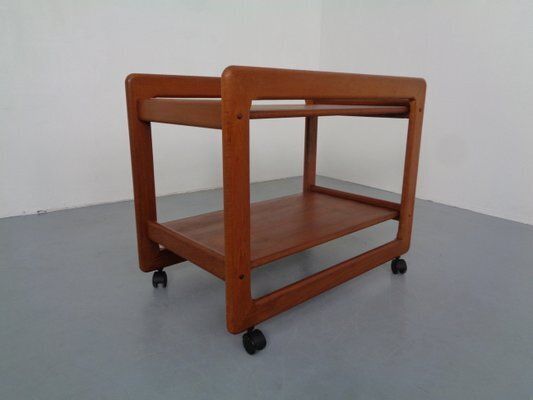 photo vinterior Large Teak Bar Cart From Tarm Stole Møbelfabrik, Denmark, 1960s