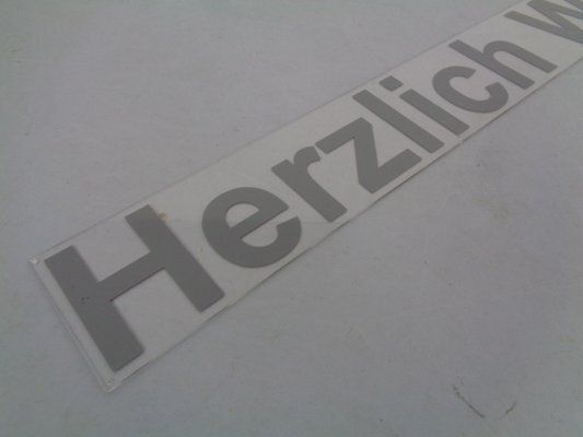Home Decor Large Acrylic Glass Sign Welcome, Germany, 1980s photo