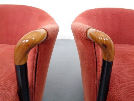 photo vintage Set Of Progetti Lounge Chairs By Umberto Asnago For Giorgetti, 1980s, Set Of 2