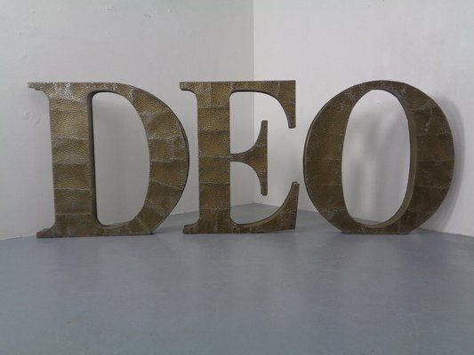 photo buy Large Industrial Letter D In Aluminum, 1960s