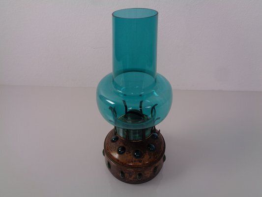 Dutch Copper And Glass Oil Lamp By Nanny Still For Raak, 1960s photo for sale