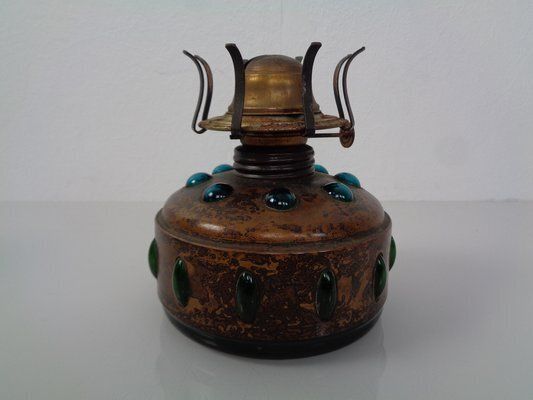 photo vintage Dutch Copper And Glass Oil Lamp By Nanny Still For Raak, 1960s