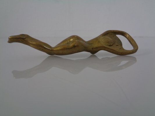 184.0 Nude Woman Bottle Opener In Brass, Germany, 1960s photo