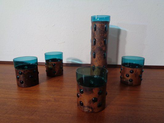 Copper And Glass Set By Nanny Still For Raak Amsterdam, 1970s, Set Of 5 photo furniture