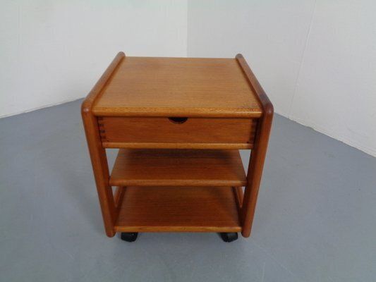 Small Rollable Teak Chest Of Drawers From Dyrlund, Denmark, 1970s photo for sale