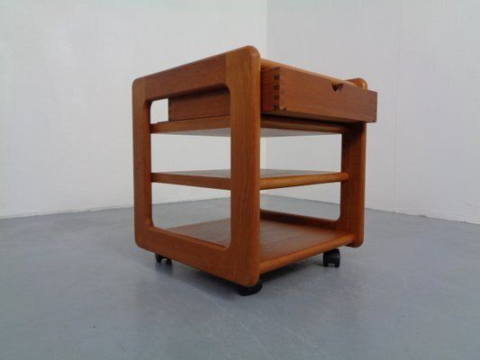 Small Rollable Teak Chest Of Drawers From Dyrlund, Denmark, 1970s photo vinterior