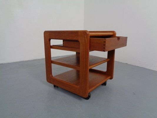 Small Rollable Teak Chest Of Drawers From Dyrlund, Denmark, 1970s photo buy