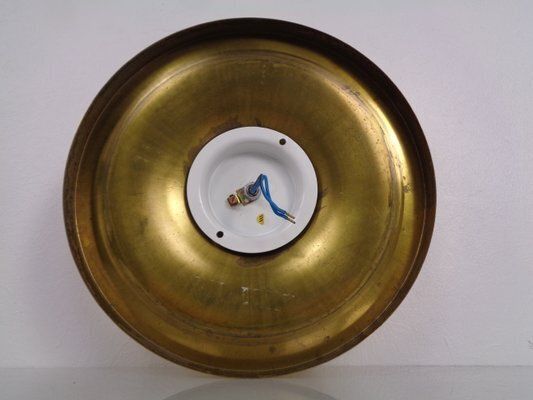 Space Age Golden Wall Lamp From Doria Leuchten, 1960s photo vintage