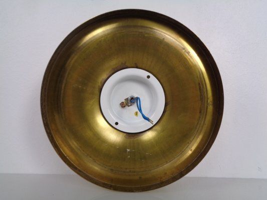 photo for sale Space Age Golden Wall Lamp From Doria Leuchten, 1960s