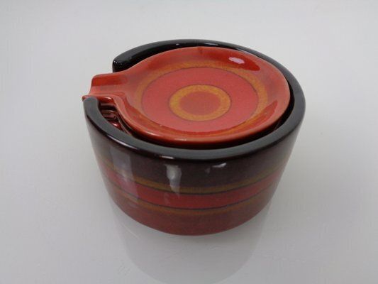 Pop Art Ceramic Ashtrays By Romolo Verzolini For Questa Maiolica, Italy, 1970s, Set Of 5 photo 192.0