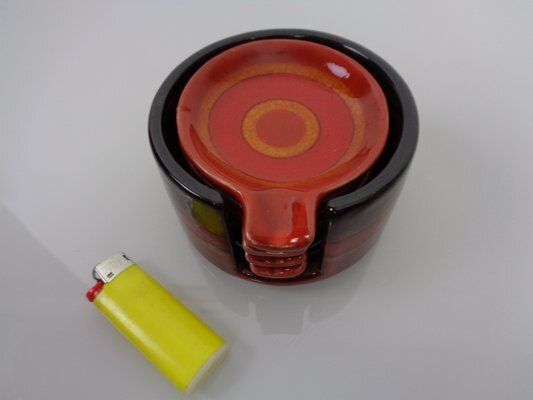 Pop Art Ceramic Ashtrays By Romolo Verzolini For Questa Maiolica, Italy, 1970s, Set Of 5 photo buy