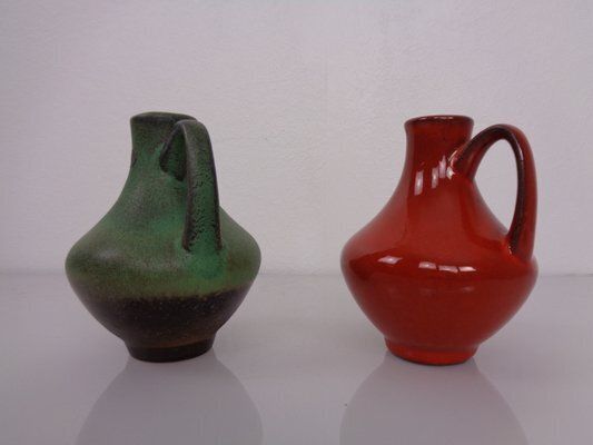 Studio Ceramic Model 129/12 Vases By Fritz Van Daalen, Germany, 1960s, Set Of 2 photo for sale
