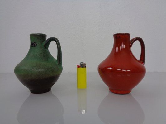Studio Ceramic Model 129/12 Vases By Fritz Van Daalen, Germany, 1960s, Set Of 2 photo Home Decor
