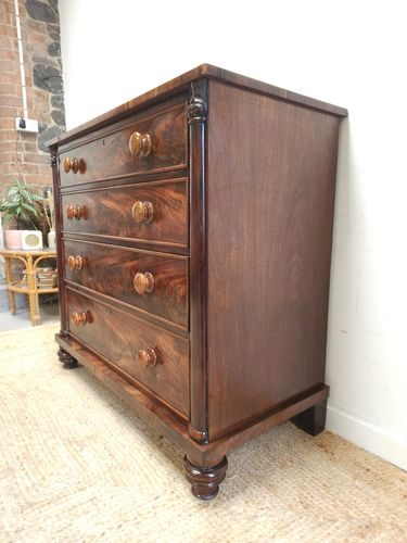 Victorian Chest Of Drawers Walnut Vintage Large Antique Storage Rustic Delivery photo furniture