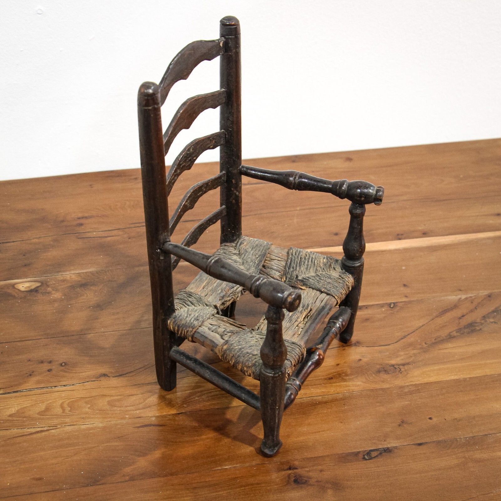 Unusual Toy Rush Seated Ladder Back Chair photo furniture