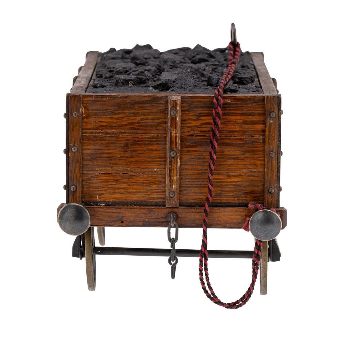 Antique 20th Century Edwardian Oak Gwr Railway Locomotive Tender Box C.1900 photo vinterior