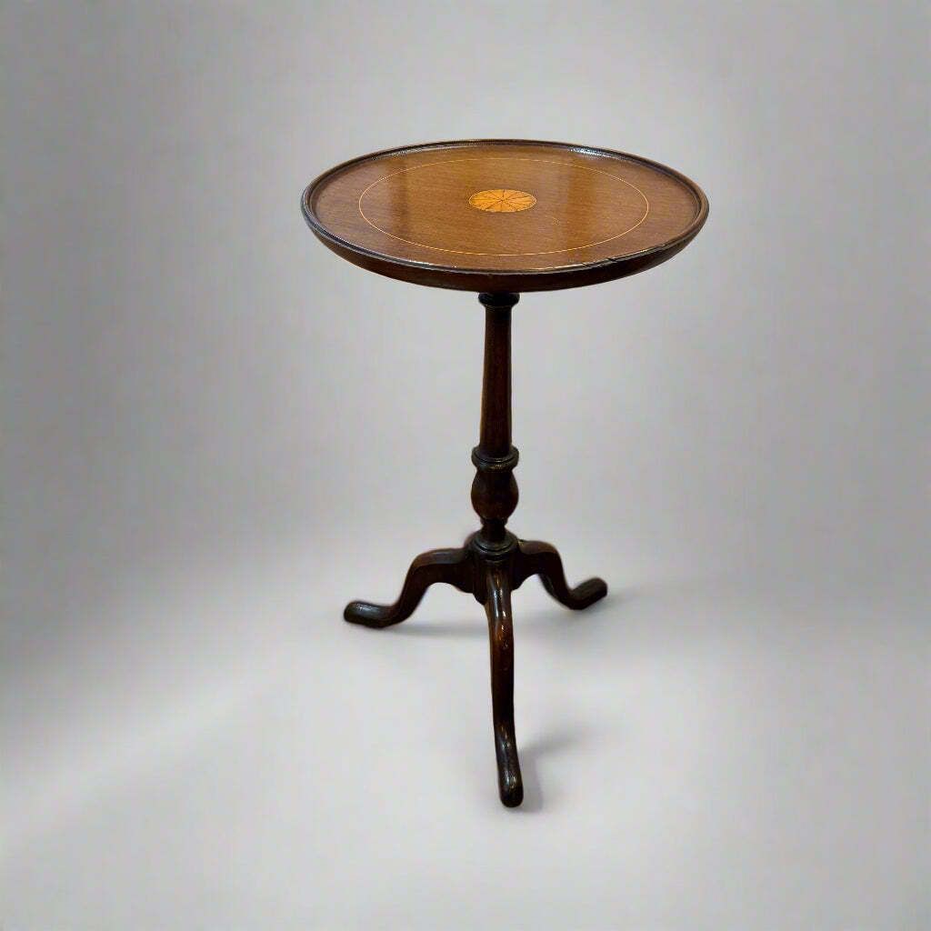 Edwardian Wine Table Inlaid With Satinwood And Boxwood Circa 1900