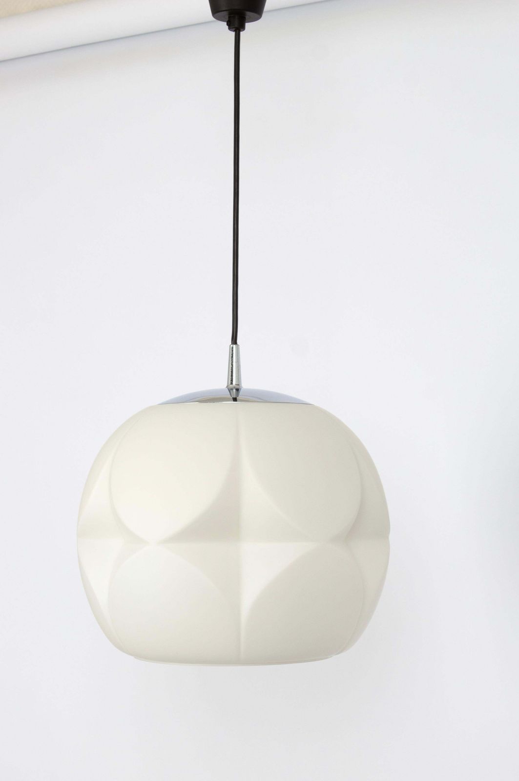 1 Of 9 Opal Glass Pendant Lights By Peill & Putzler, Germany, 1970s photo for sale