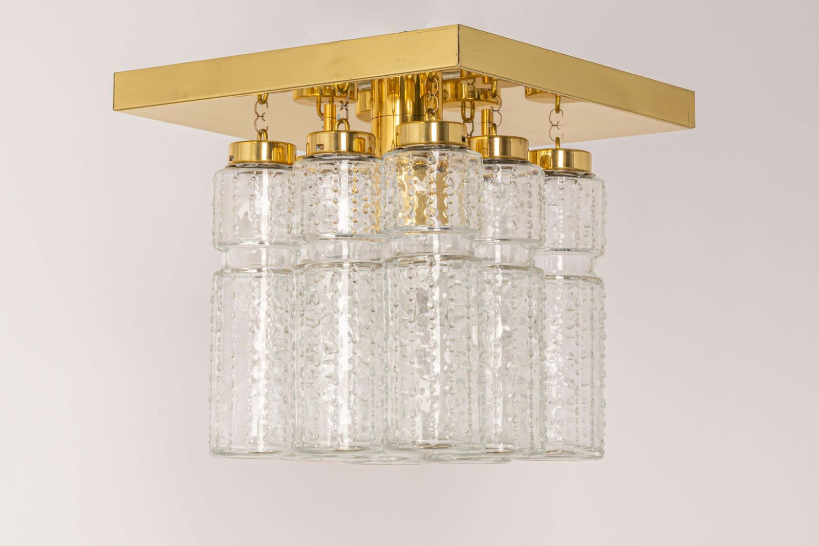 photo vinterior 1 Of 3 Small Limburg Glass Flush Mount, Germany, 1970s