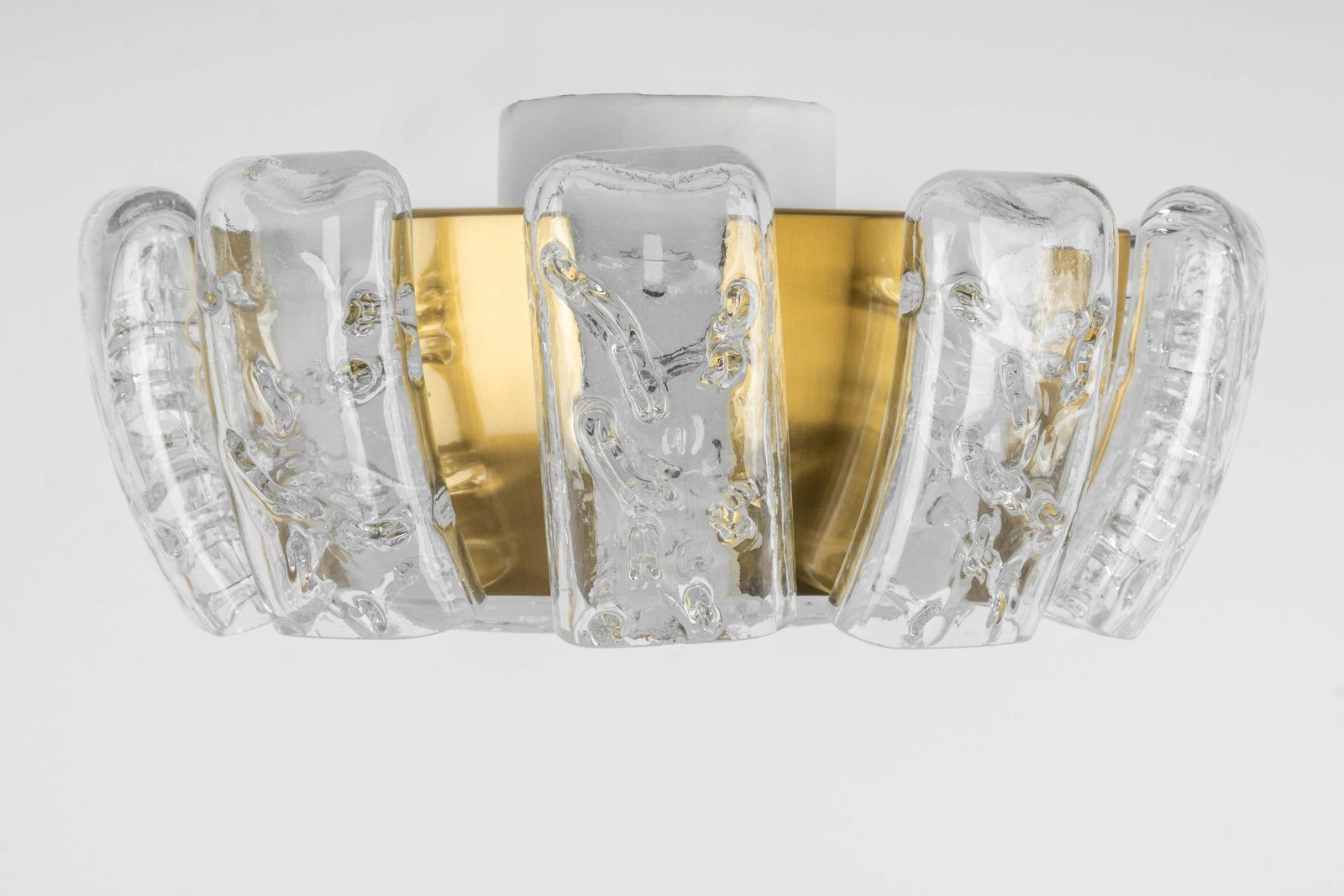 1 Of 3 Petite Stunning Murano Glass Flushmount By Doria, Germany, 1960s photo for sale